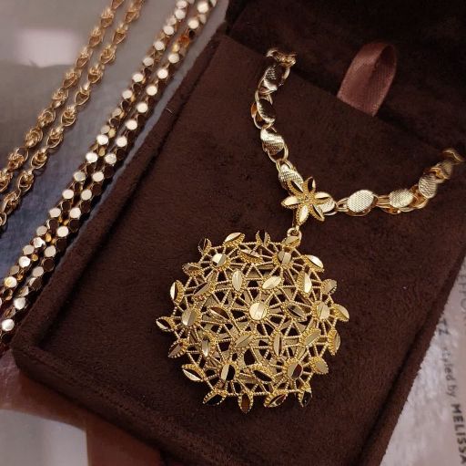 پلاک خورشیدی بدون زنجیر طرح طلا کد 1623 - خرید آنلاین از گالری آداس